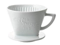 CAFEC Ceramic Arita Ware Trapezoid Dripper Cup 1 White