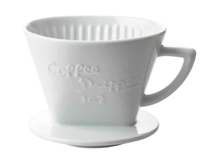 CAFEC Ceramic Arita Ware Trapezoid Dripper Cup 1 White