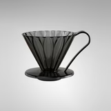 CAFEC Tritan Flower Dripper Clear Black Cup4