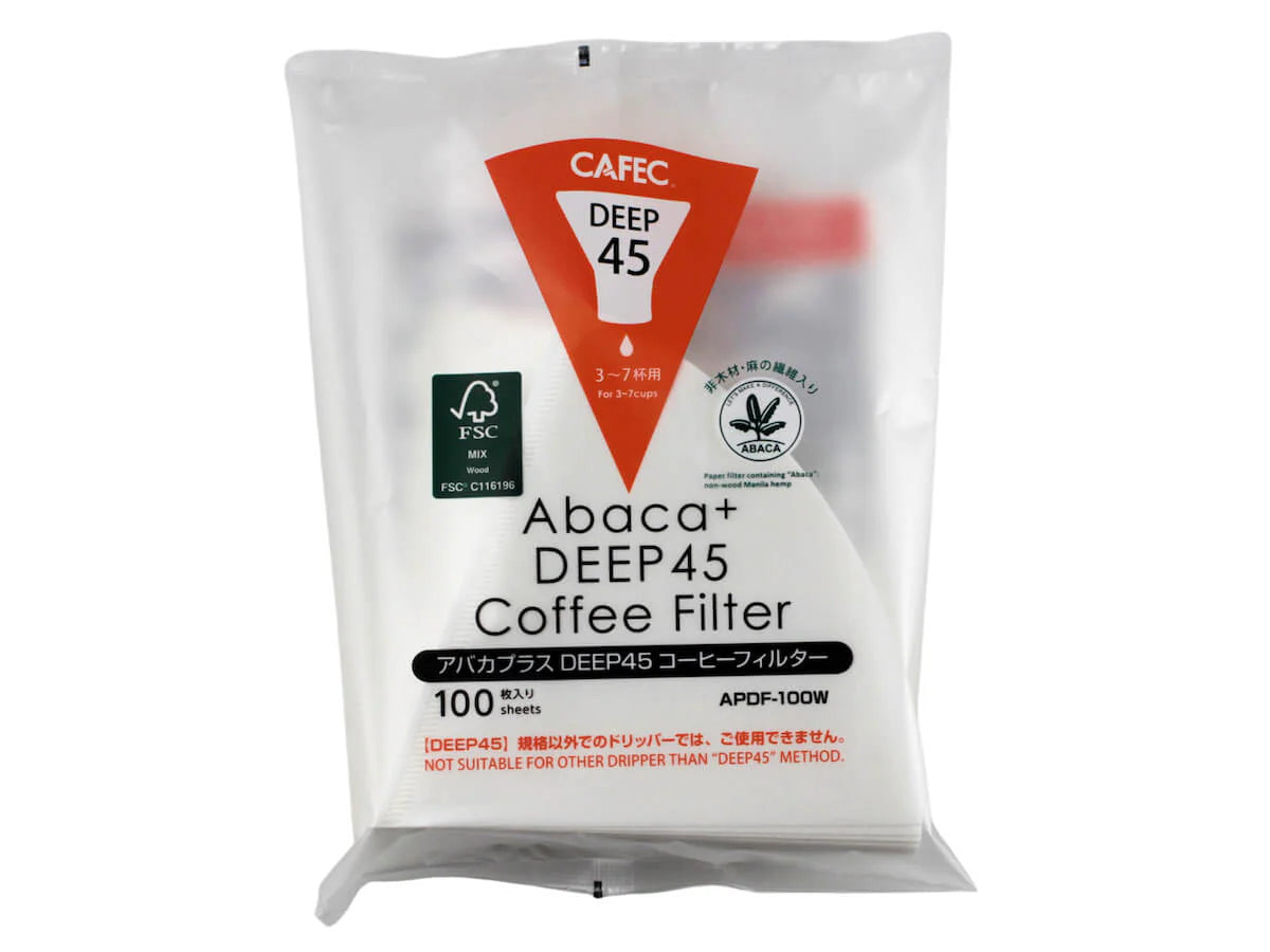Cafec Deep 45 Abaca + Filter Papers (Pack of 100)